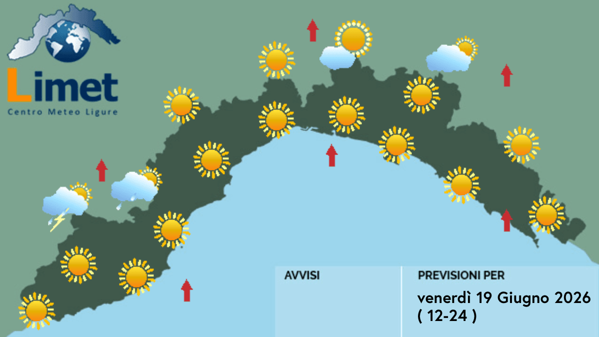 Meteo, al mattino cieli sereni su tutta la Liguria
