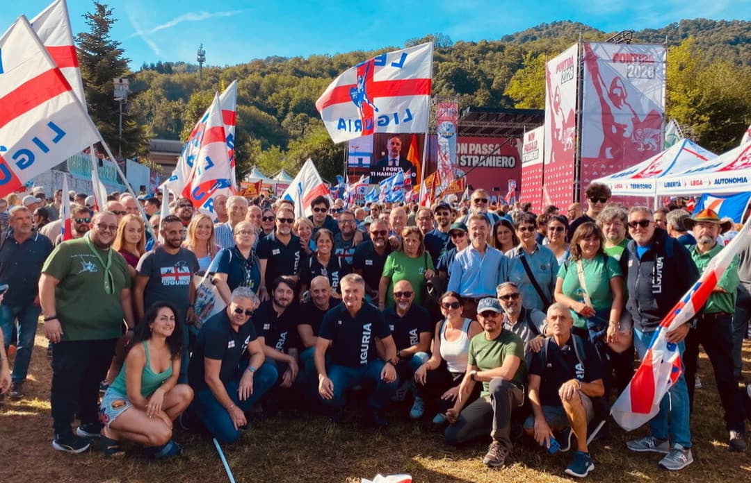 Pontida, la Lega ligure in 500. Rixi: "Una giornata di rilancio e riconciliazione dopo un'estate travagliata" (Foto e Video)