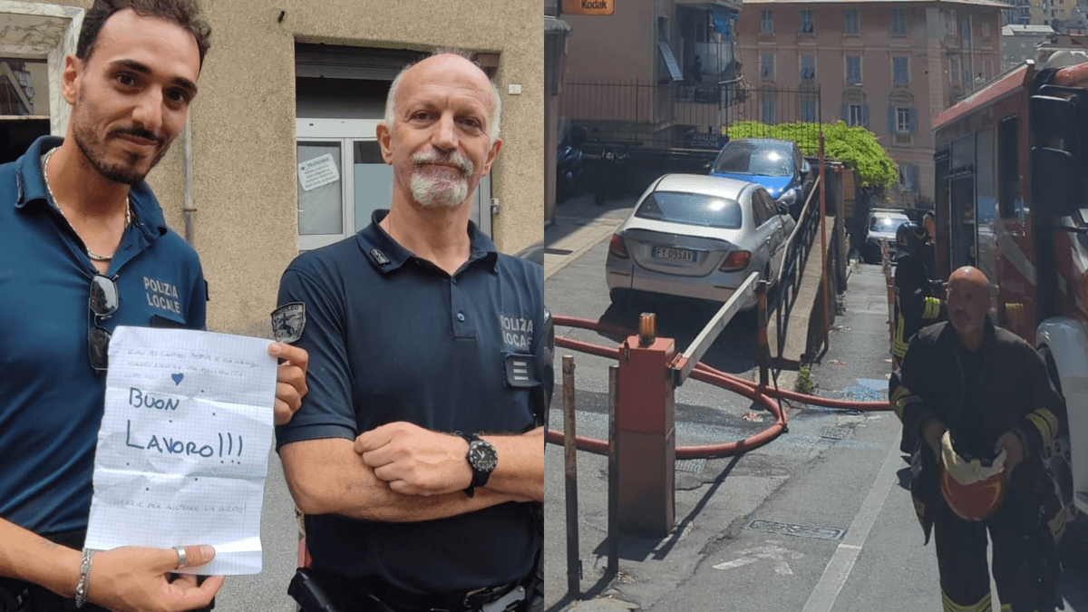 Palazzo in fiamme e residenti anziani intrappolati: decisiva la collaborazione sul campo tra Polizia Locale e Vigili del Fuoco