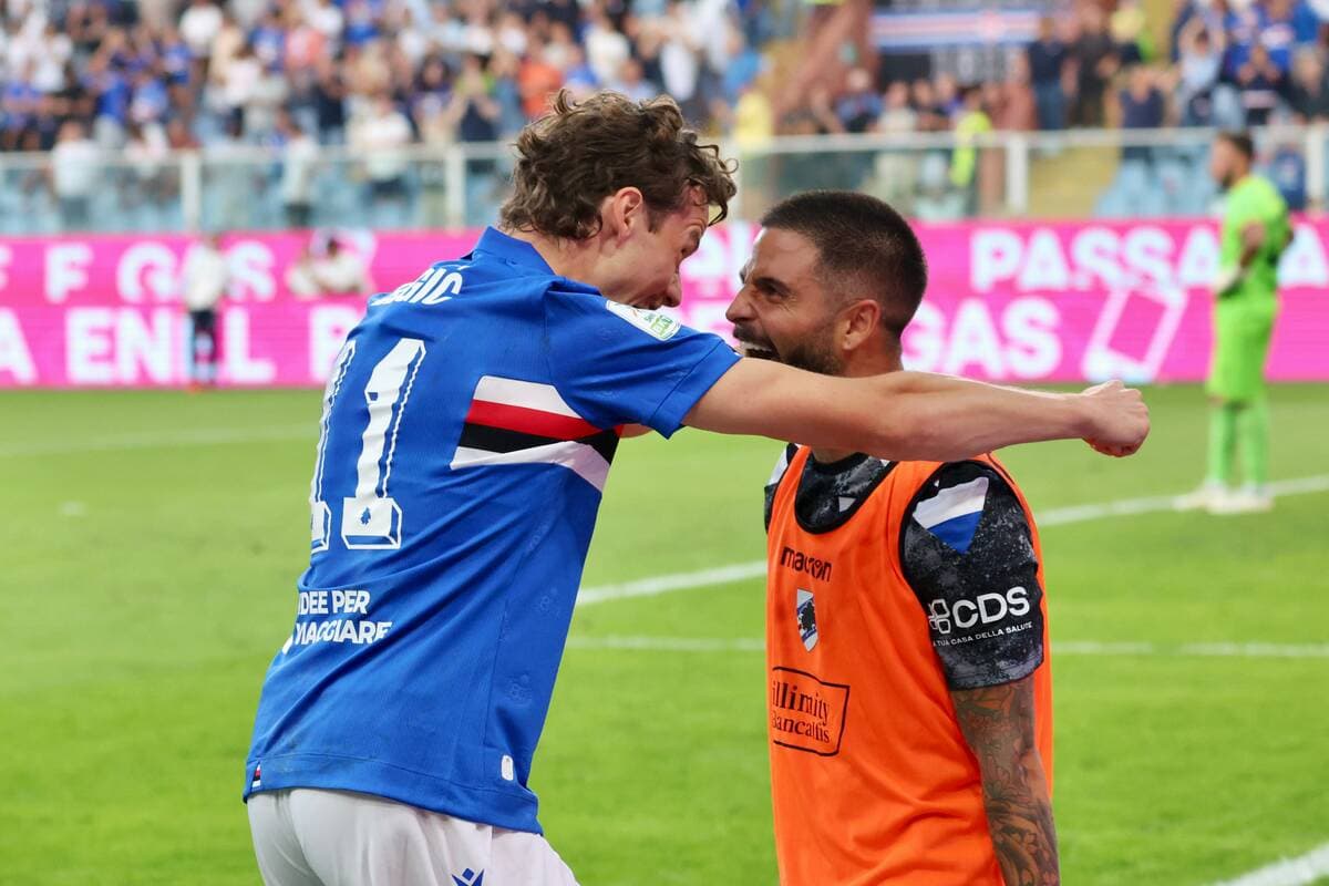 Squarcio di sereno sulla Sampdoria: Catanzaro rimontato in dieci contro undici, Insigne e Begic firmano la prima vittoria della stagione