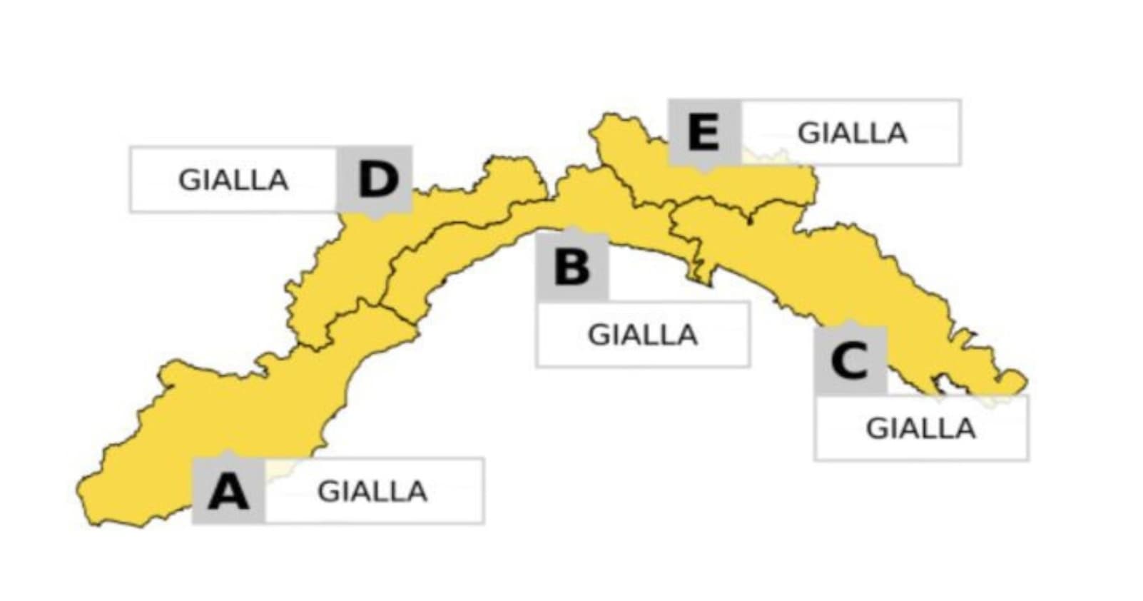 Maltempo in Liguria, prolungata l'allerta gialla sul centro e levante