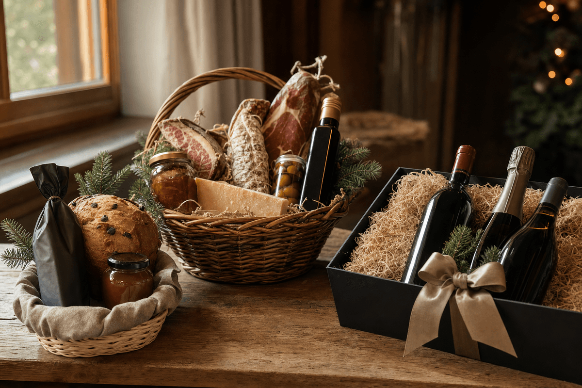Dal piccolo pensiero al regalo importante, il cesto di Natale si adatta a occasioni molto diverse