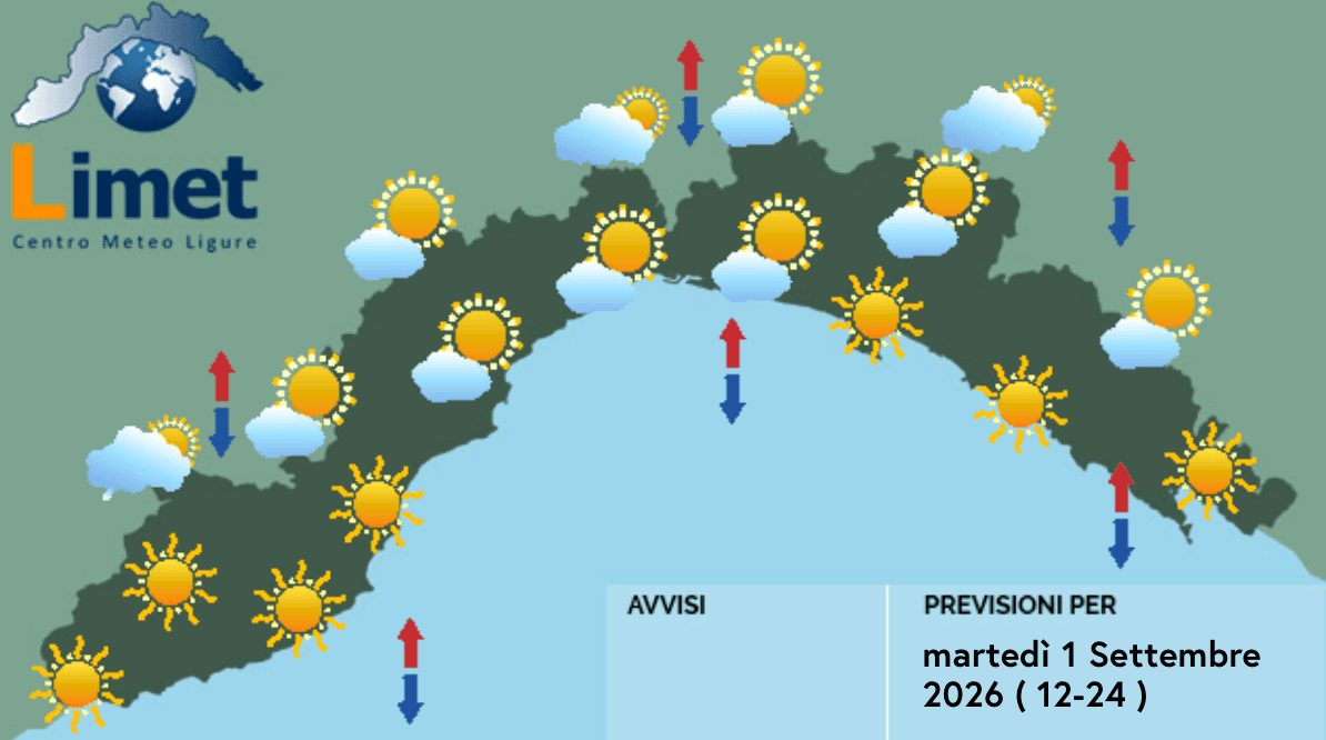 Meteo, al mattino cieli parzialmente nuvolosi sui settori costieri  