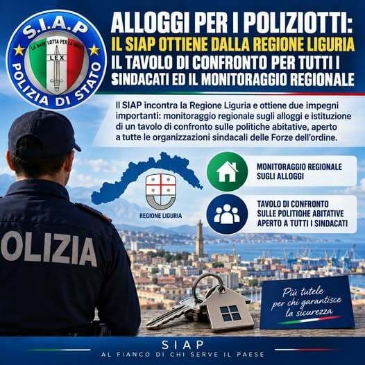 Alloggi ERP a forze dell'ordine e militari, da Genova nessuna domanda idonea: la Regione apre al monitoraggio