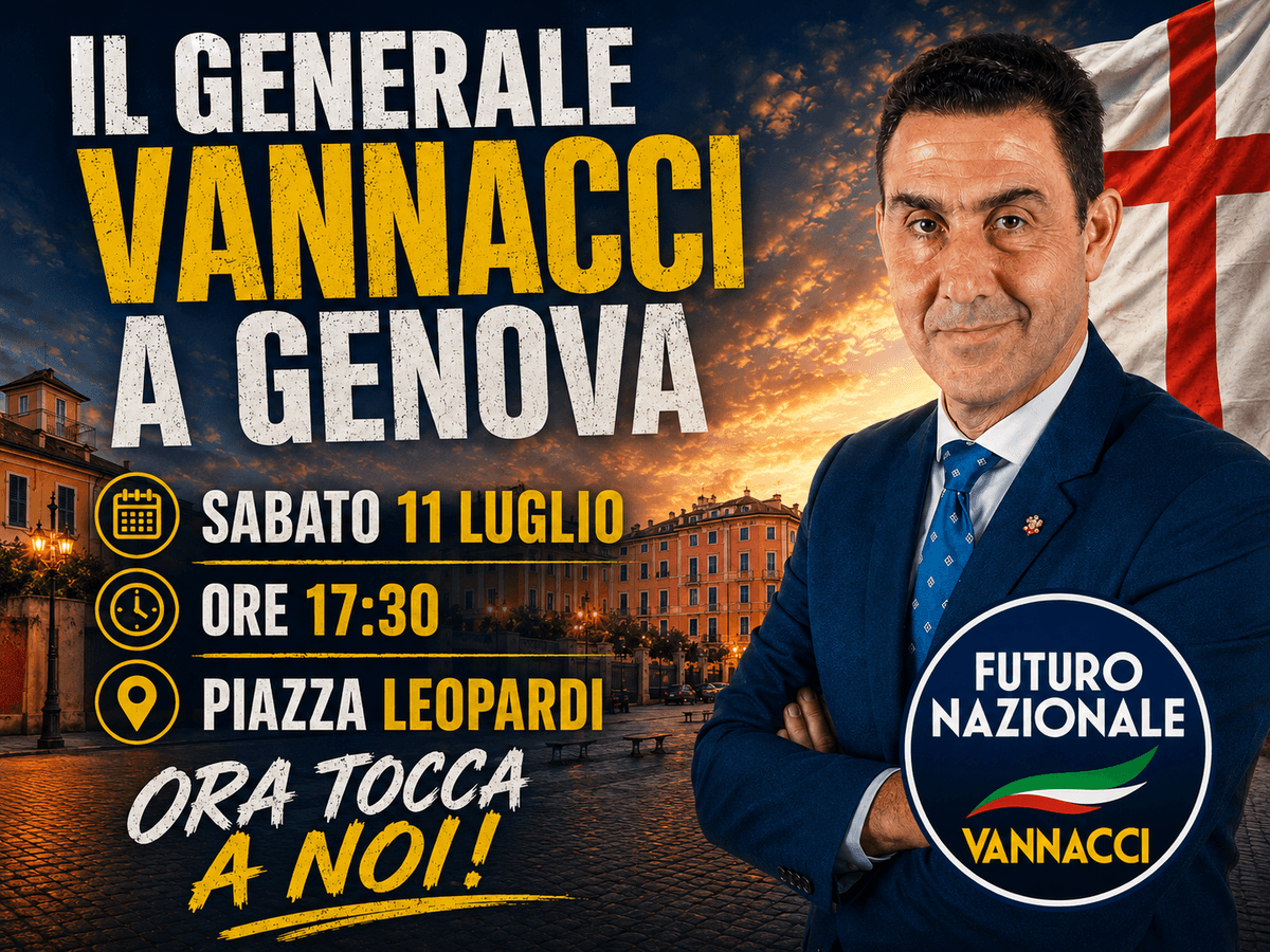 Vannacci cambia location: il comizio di sabato 11 luglio sarà in piazza Leopardi