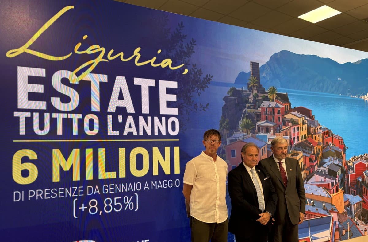 Liguria, è boom del turismo nei primi 5 mesi del 2026: oltre 2,1 milioni di arrivi (+8%)