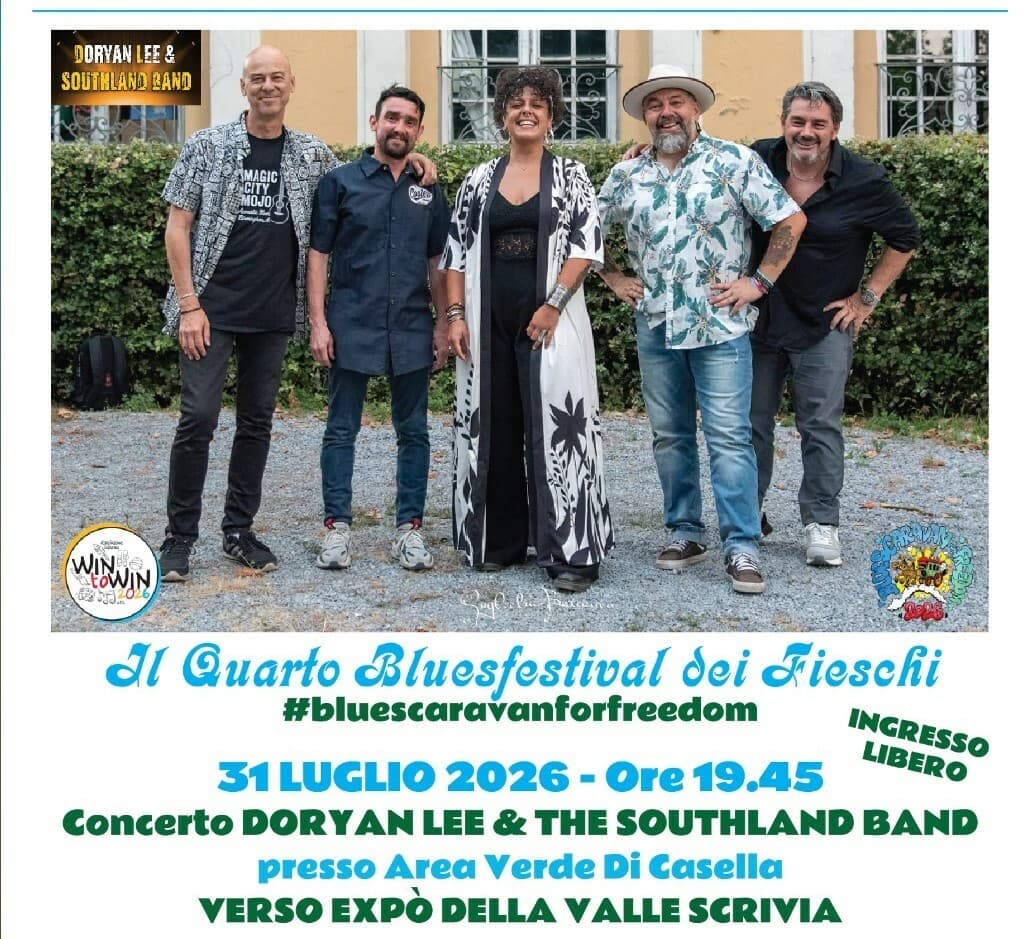 Il Blues fa tappa a Casella: al via il 4° Bluesfestival dei Fieschi con la quinta tappa di Bluescaravan for Freedom