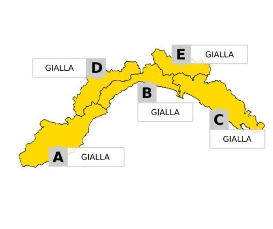 Temporali in arrivo sulla Liguria, Arpal dirama l’allerta gialla: possibili fenomeni intensi tra sabato e domenica