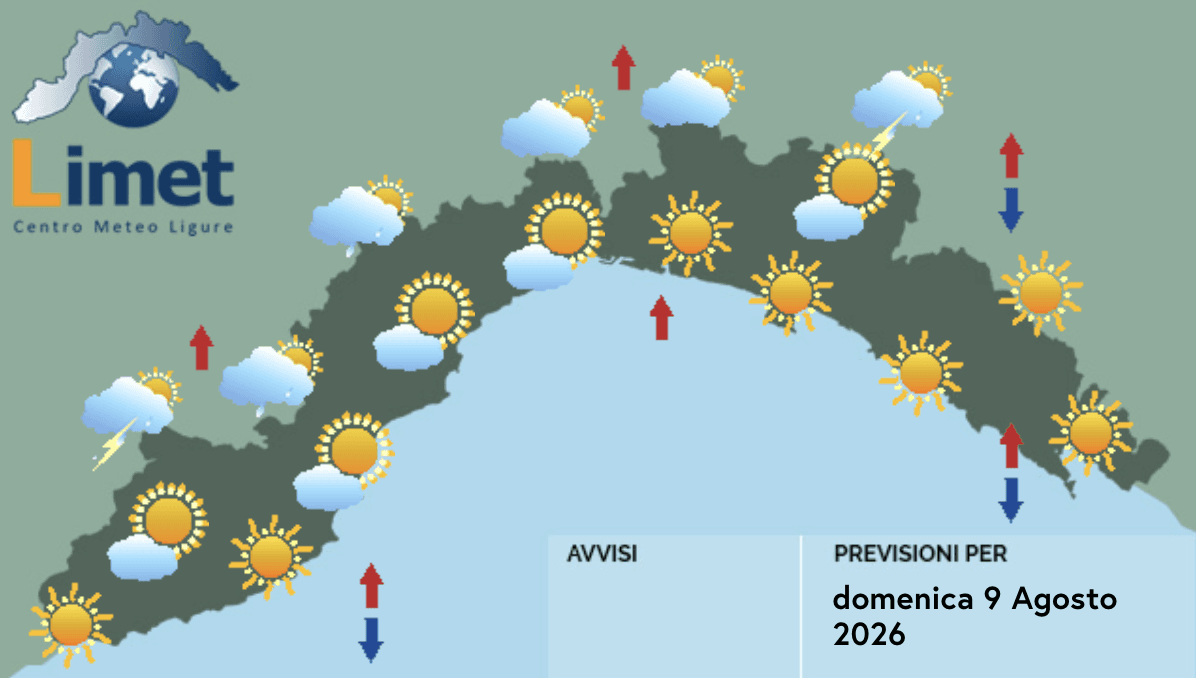 Meteo, domenica calda e soleggiata sulla costa, con possibili piogge pomeridiane nell'entroterra