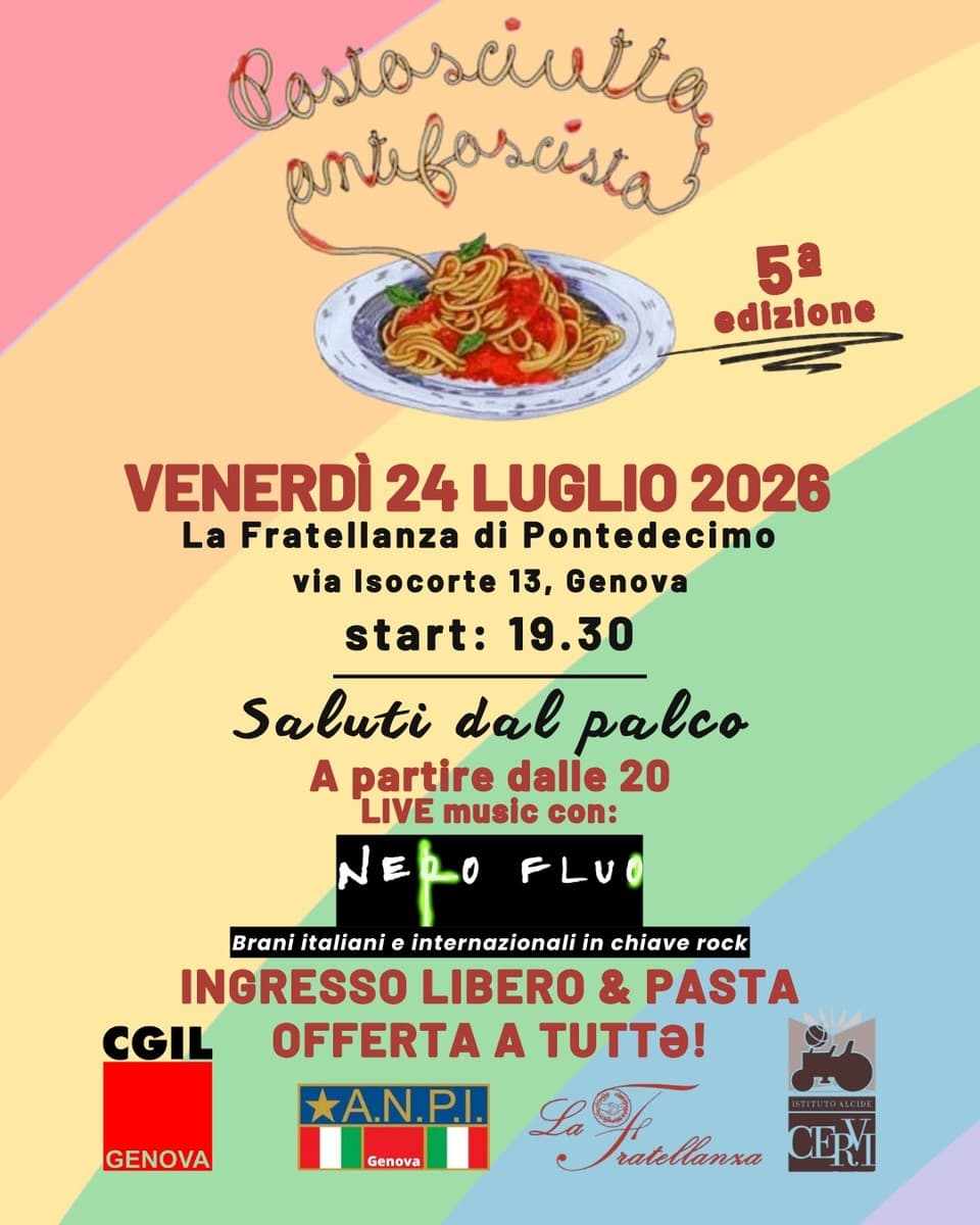 A Pontedecimo torna la Pastasciutta Antifascista