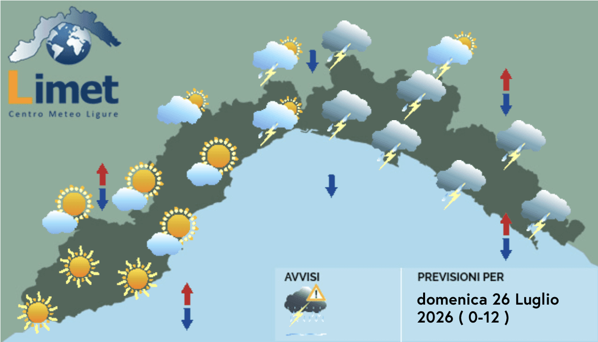 Meteo, temporali sul centro levante accompagnati da colpi di vento e possibili grandinate